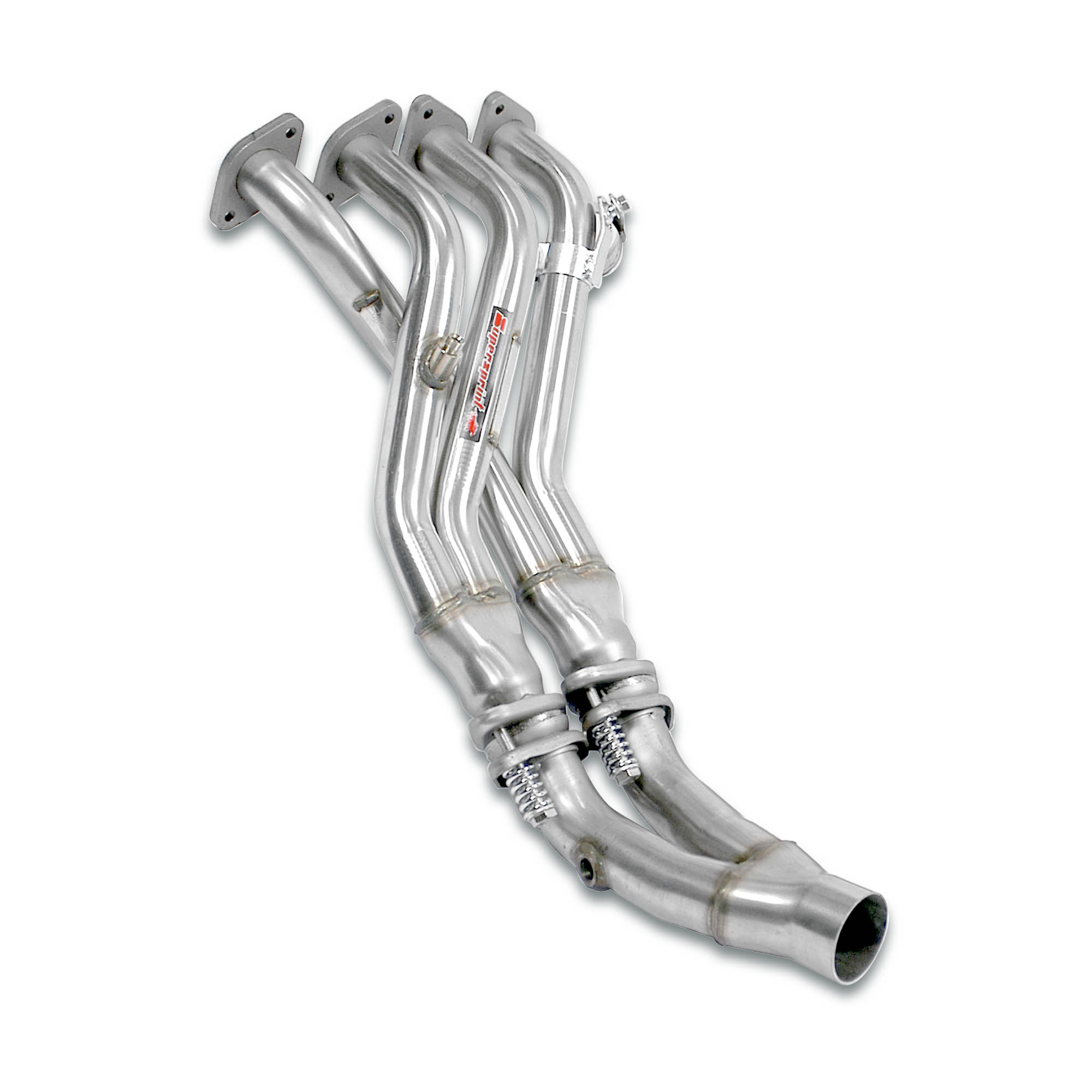 Collettore acciaio inox per catalizzatore di serie.